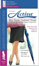 Activa Sheer Therapy Control Top Pantyhose 15-20 Nude Size Queen - $24.25