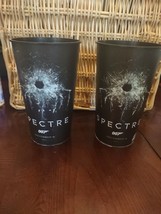 Set Of 2 Movie Theater Spectre Large Cups Used Good Condition - £23.59 GBP