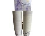 Dixie Disposable Paper Bath Cups Floral Canvas 3 oz Partial 118 Total Op... - £15.60 GBP