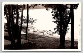 Hesperia MI Boat Landing On Campbell Lake RPPC c1940 Real Photo Postcard A46 - £15.69 GBP