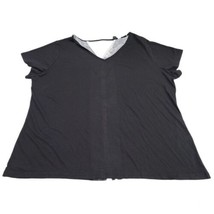allbrand365 designer Womens V-Neck Top Size XX-Large Color Black - £39.62 GBP