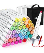 SFAIH Alcohol Markers Brush Tip Chisel Tip 49 Colors Double Tipped Art M... - $1,068.91 MXN