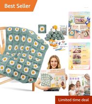 Ergonomic Crochet Starter Kit for Adults - Create Your Own Granny Squares - $74.20