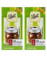 Ball Regular Mouth, 12 Lids with Bands per Pack (2-Pack), (2 Pack) Bands... - £21.93 GBP