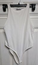 ZARA Sleeveless Bodysuit White Women’s Size Large Sleek Layering - $16.82
