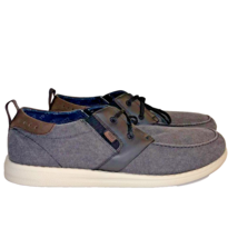 Nunn Bush Conway Men&#39;s 14 Cotton Canvas Slip On Tie Blue Denim Big Tall ... - $31.79