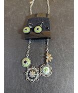 Lia Sophia &quot;Botanica”  w/Cut Crystals, Resin &amp; Enamel Necklace And Earri... - €72,42 EUR