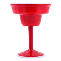 Reusable 15 oz Red Margarita Cup - Dishwasher Safe &amp; Eco-Conscious - Perfect for - £9.60 GBP