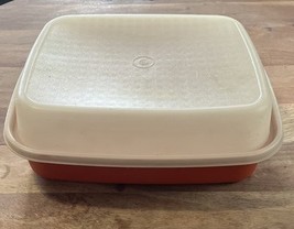Vintage Tupperware Season Serve Jr Marinade Container Tray Paprika Red 1... - $16.00