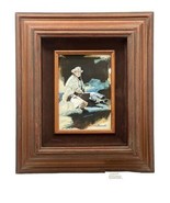 Antique Framed Cowboy Western Bob Williams Watercolor Mount Vernon WA MS... - £50.63 GBP