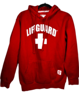 LIFEGUARD Officially Licensed Sweatshirt Hoodie Red With Words Size Small S - $22.40