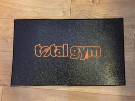 Total Gym Floor Mat PAIR 20&quot; x 12&quot; Orange Lettering 2 Mats - £31.63 GBP