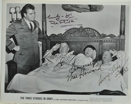 The Three Stooges Signed Photo X3 - Moe Howard, Larry Fine, Joe De Rita w/COA - £6,127.69 GBP