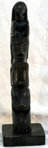 Black Totem Pole Good Details Composite Stone made to Look Like Argillit... - $64.99