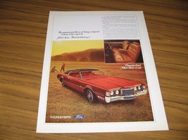 1971 Print Ad The 1972 Ford Thunderbird Red 2-Door with Black Vinyl Top - $13.71
