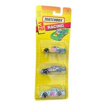 Matchbox 1992 RACING 3 Pack of Cars Mounted Bubble Package Nascar Style Cars - $12.74