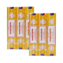 Satya Sandalwood Incense Sticks AGARBATTI Hand Rolled Home Fragrance 15gx6 Pack - £10.71 GBP