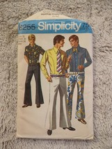 Simplicity Sewing Pattern 8255 Body Shirt Bell Bottom Hip Hugger Pant Mens 38 UC - £15.14 GBP