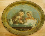 Vintage Metal Thurston &amp; Kingsbury Bangor Maine Coffee Advertising Oval ... - $74.24