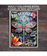 Dragonfly Mandala - Spiral Bound Adult Coloring Book - Thick Artist Paper - $24.00