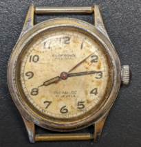 Vintage ELOFSON&#39;S RESISTAL - Incabloc - 17 Jewel Watch for PARTS/REPAIR - $26.72