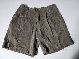 Tommy Bahama Shorts Mens 33 Brown Relax Chino Pleated 100% Silk Pockets - $20.37 CAD