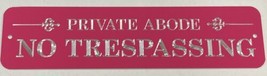 Engraved Custom YOUR Message Text Diamond Etched Pink Aluminum Metal 12x3 Sign - £14.12 GBP