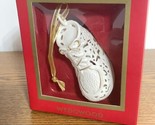 Vintage Wedgwood Baby&#39;s First Christmas Ornament, White Lace Shoe Unisex - $19.59
