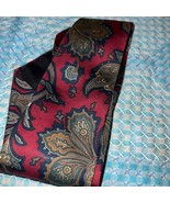 Mark Alexander deep red blue and gold paisley print Tie - $13.43 CAD