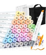 SFAIH Pastel Alcohol Markers Brush Tip 51 Colors Double Tipped Art Marke... - $912.78 MXN