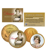 PRINCESS DIANA * 50th Birthday * British Half Penny &amp; JFK Half Dollar 2-... - £9.72 GBP