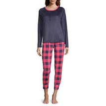 Sleep Chic Women&#39;s 2 Piece Pajama Set Long Sleeve X-LARGE Peacoat Pink NEW - $29.36