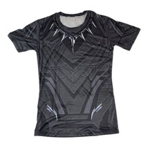 Short Sleeve Black Panther Compression shirt L Black color  - £7.73 GBP