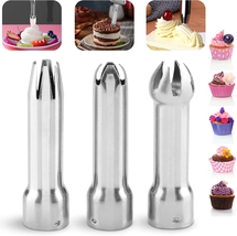 3PCS Whipped Cream Dispenser Tips, Universal Stainless Steel Decorating ... - $13.76