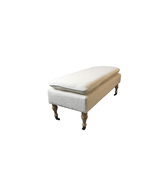 SEAT4U Boucle White Upholstered Pillowtop 48" Rovigo Bench - $379.00