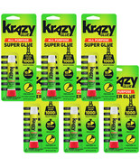 Pack of (6) New Instant Krazy Glue All Purpose Tube 0.07-Ounce - £14.51 GBP