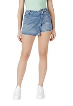 Jacqueline De Yong Women Short Light blue High-Waist Chic Fashion Wrap 2... - $853.92 MXN