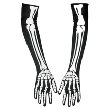 Gothic Skeleton HAND/ARM Bones Long Opera Gloves Cosplay Costume Accessory Adult - £6.78 GBP