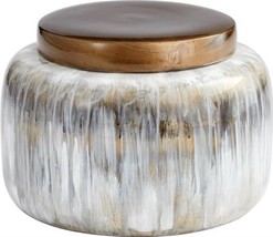 Vase Cyan Design Spirit Drip Eclectic Olive Glaze Green Porcelain - £185.68 GBP