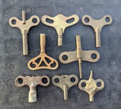 Vintage Clock Winding Keys Assorted Lot of 8 - £29.80 GBP