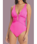 Bleu by Rod Beattie Women&#39;s Molded-Cup One-Piece Swimsuit, size 8 Pink B... - $52.40 CAD