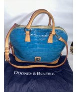 Dooney &amp; Bourke Zip Marine  Croco Embossed Satchel Handbag in good shape... - £99.16 GBP