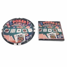 Paper Napkins (16ct) &amp; Plates (8ct) Poker Ace King Vegas Card Party Unique Brand - $12.30