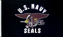 Navy Seals Black Flag - 3x5 Ft - £15.68 GBP