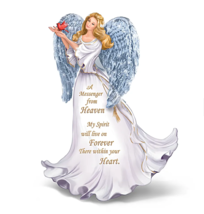 Bradford Exchange Forever With You Lighted Crystal Angel Bereavement Fig... - $82.12