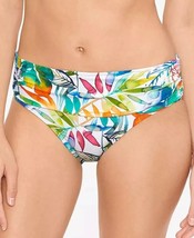 LRL Ralph Lauren Tropical Caribbean Wide Banded Hipster Bottoms Size 8 White New - £38.80 GBP