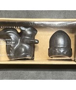 Pottery Barn Squirrel &amp; Acorn Salt Pepper Shakers Bronze Holidays Nature... - $22.62 CAD