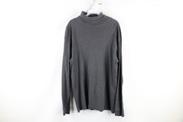 Vintage 90s Woolrich Mens XL Faded Blank Ribbed Knit Turtleneck T-Shirt Gray USA - £34.37 GBP