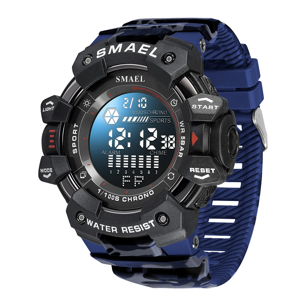 Military Digital Watch LED Sports Wristwatches 50m Waterproof LED Stopwa... - £22.00 GBP