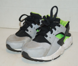 Nike Shoes Boys Size 11C Air Huarache Run (PS) Sneaker Gray Green 704949... - £21.33 GBP